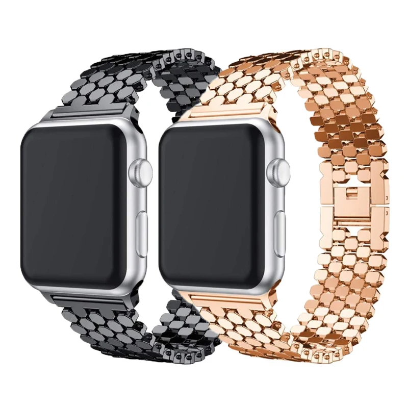 

Strap for Apple watch 6 band 44mm 40mm iwatch serice 5 4 3 2 1 Accessories Stainless steel band for apple watch strap 38mm 42mm