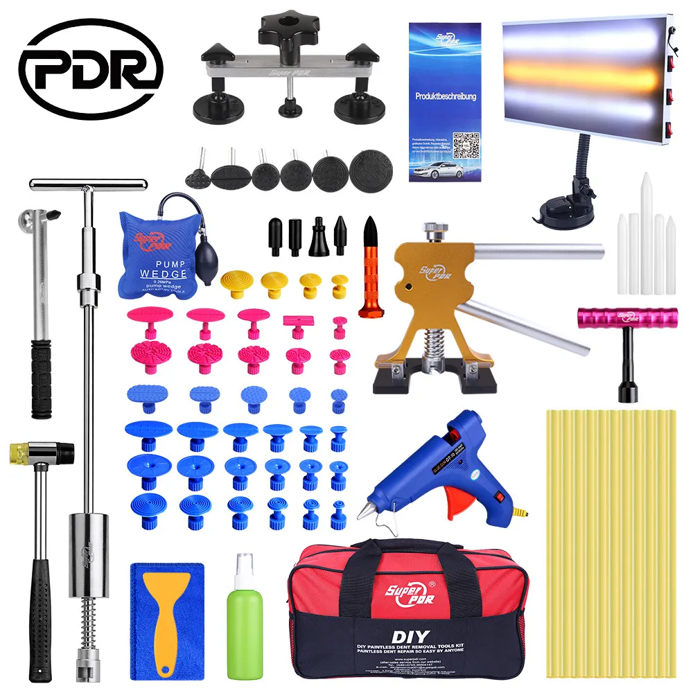 

Super PDR Slide Hammer Rubber Hammer Glue Gun Glue Sticks Tap Down Pen LED Line Board Car Body Dent Damage Repair Tools Auto