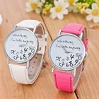 Часы женские часы 2018 браслет повседневные женские часы мужские кожаные часы Wathever I am Late в любом случае с буквенным принтом Relogio