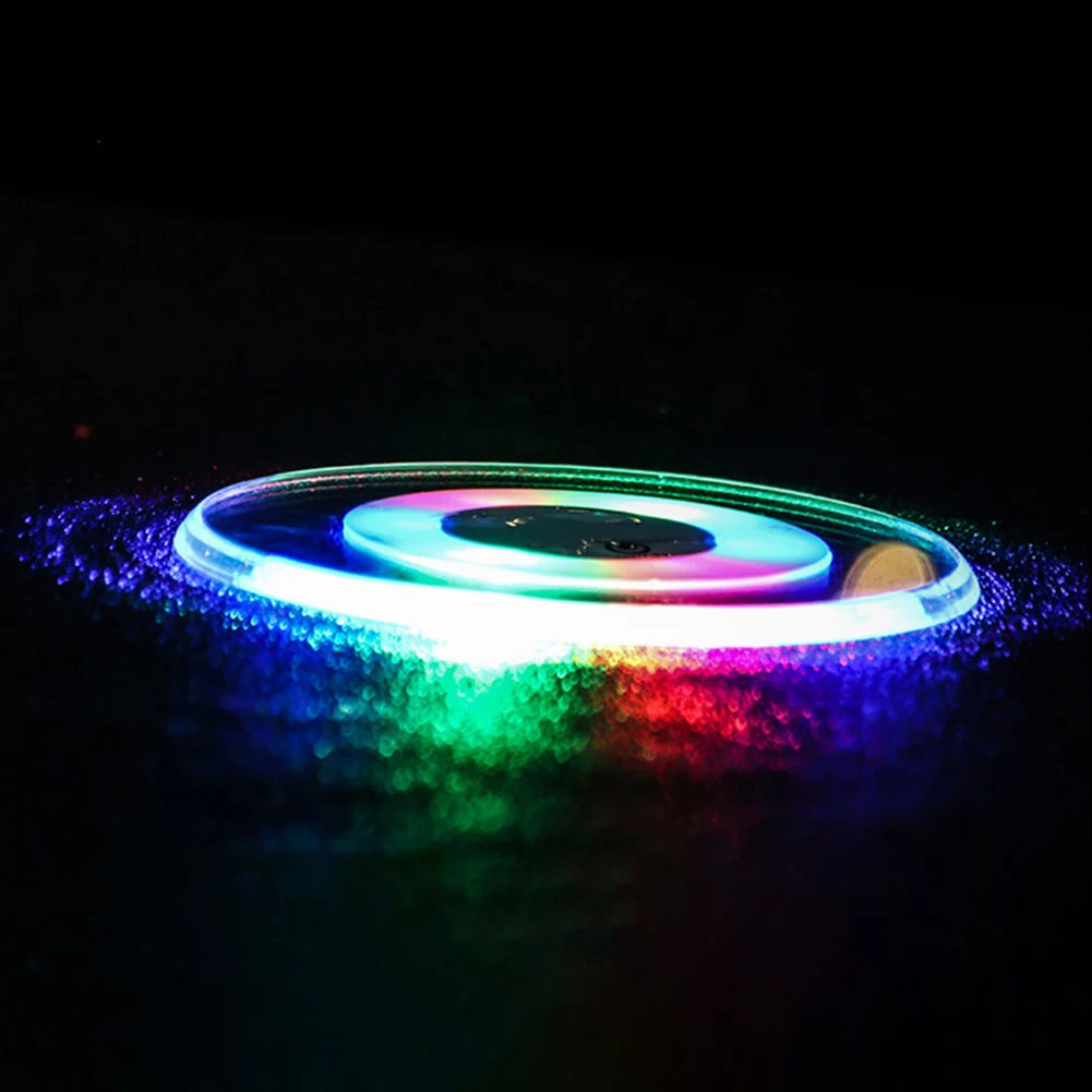 

1Pcs Colorful Car Led Cup Flash Light Coaster Cup Mat Bar Restaurant Decor Round Bottle Stickers Auto Inside Parts