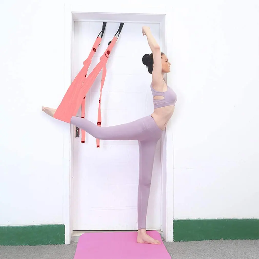 Подвесной гамак для йоги регулируемая подвесная койка аэройоги эластичная