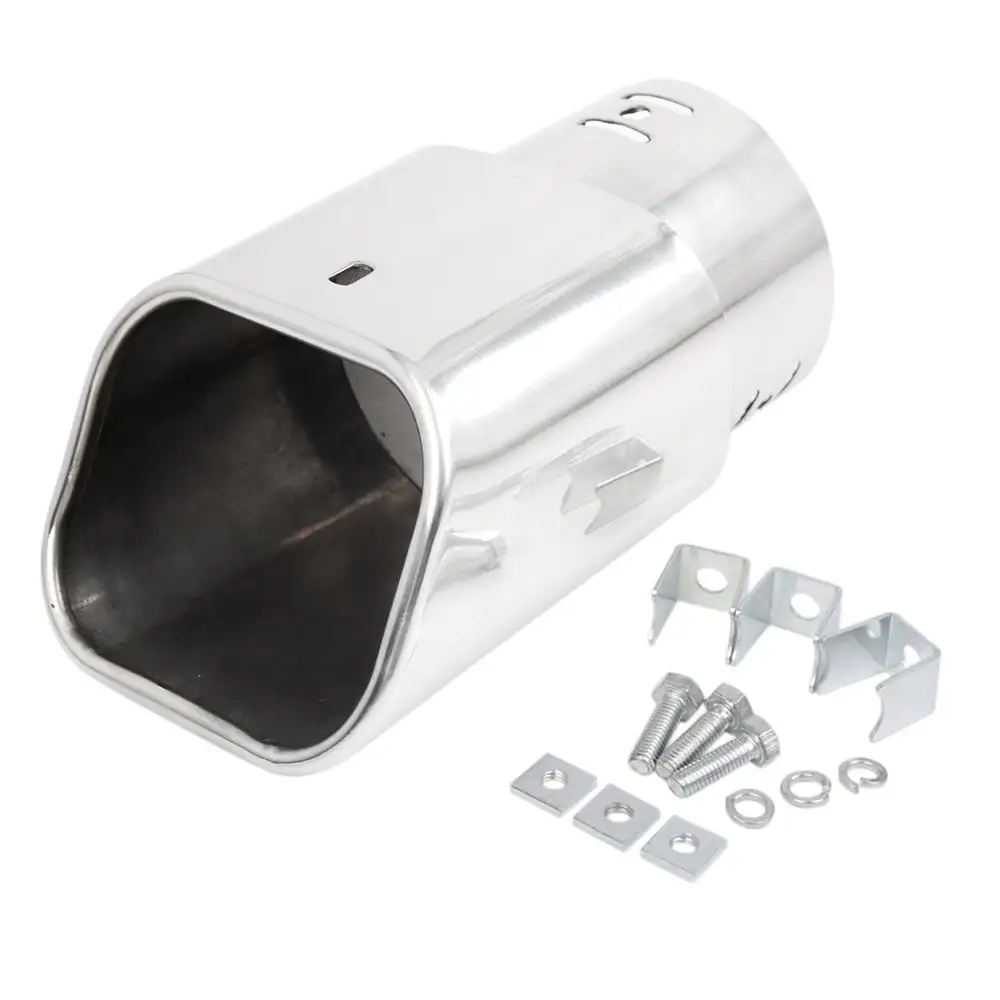 

X AUTOHAUX Universal Car Stainless Steel Outlet Fit Diameter 4.45cm/1.75" to 6.35cm/2.5" Exhaust Tail Muffler Tip Pipe