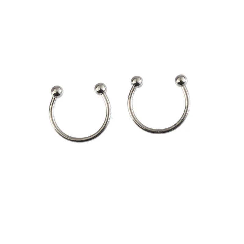 2 шт. кольцо для носа из нержавеющей стали кольца губ серьги круглый шар пирсинга