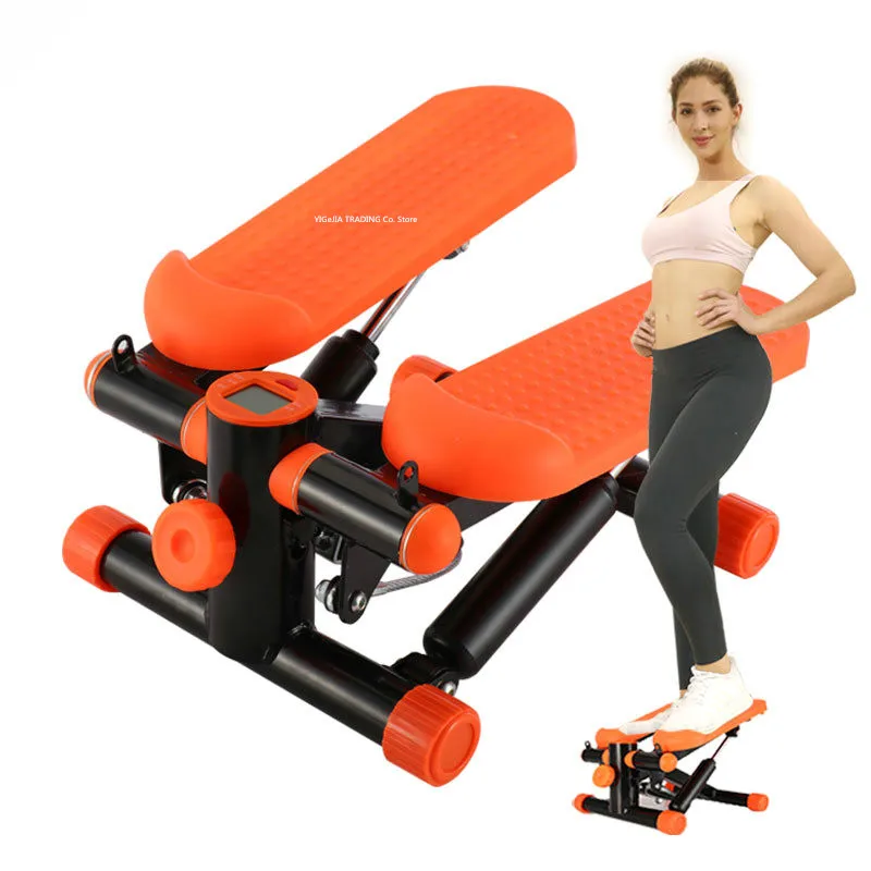 Multifunctional Pedal Machine Weight Loss Health & Fitness Twist Stepper, Portable Fitness Machine with Bands and LED Monitor