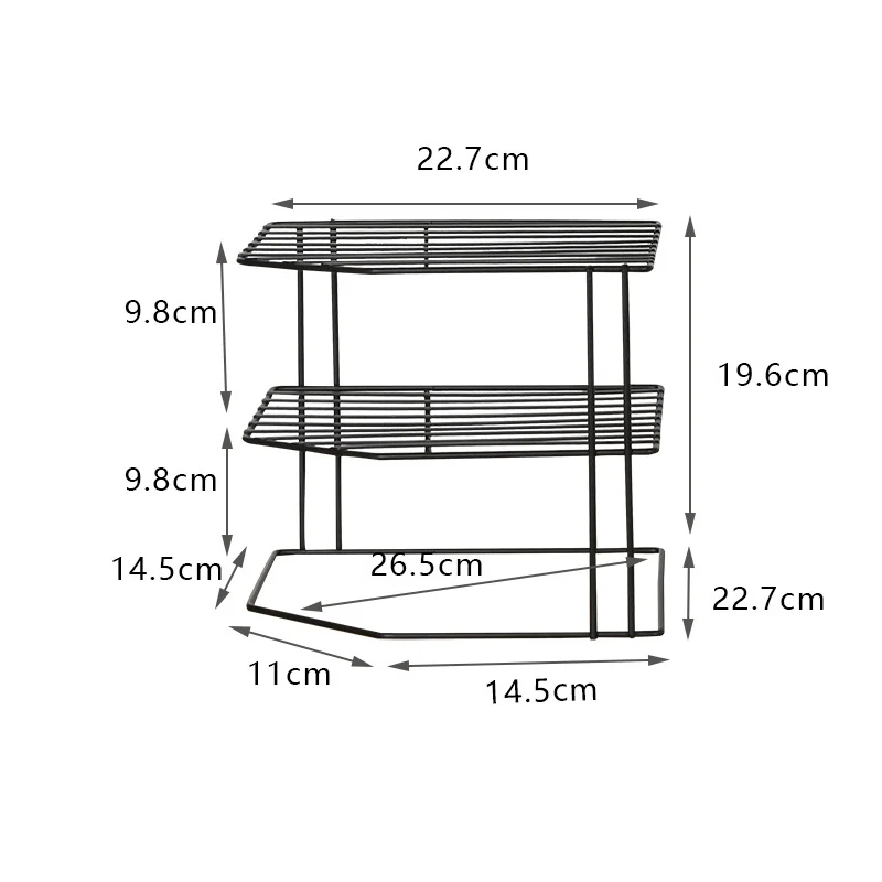 3-ярусный шкаф угловая полка многофункциональная стойка-органайзер для чашки