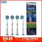 Оригинальная сменная Насадка для электрической зубной щетки Oral-B EB50, 16 градусов, перекрестное действие, удаление пятен, 4 шт.упак.