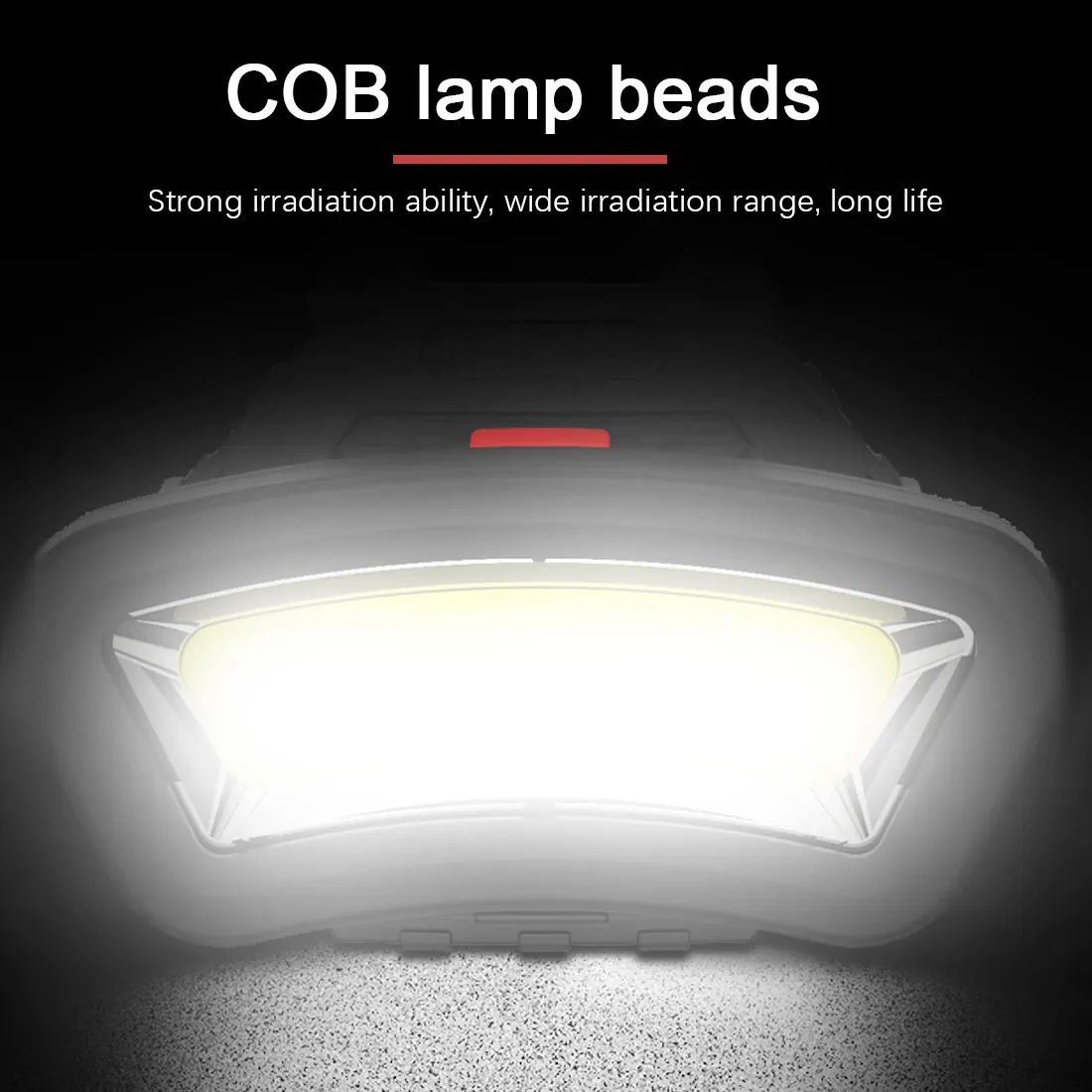 

cob led headlamp USB Rechargeable red white light Fishing headlight Hunting 18650 head lamp Camping head light Flashlight Torch