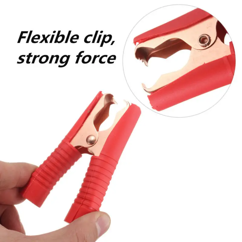 

4Pcs Insulated Alligator Clips Test Probe Lead Crocodile Clamps Red Black