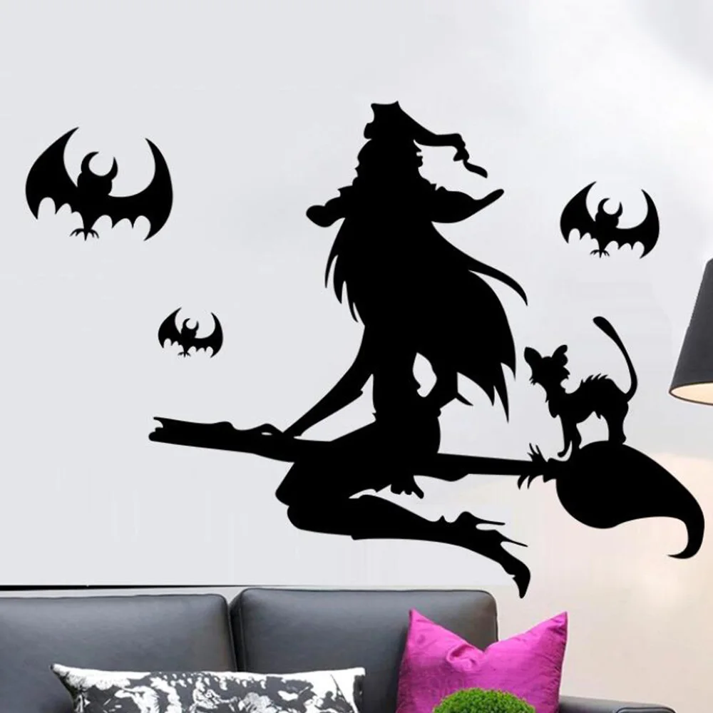 Стикеры ведьма Форма Гостиная призрак дома настенные наклейки для вечеринки s с