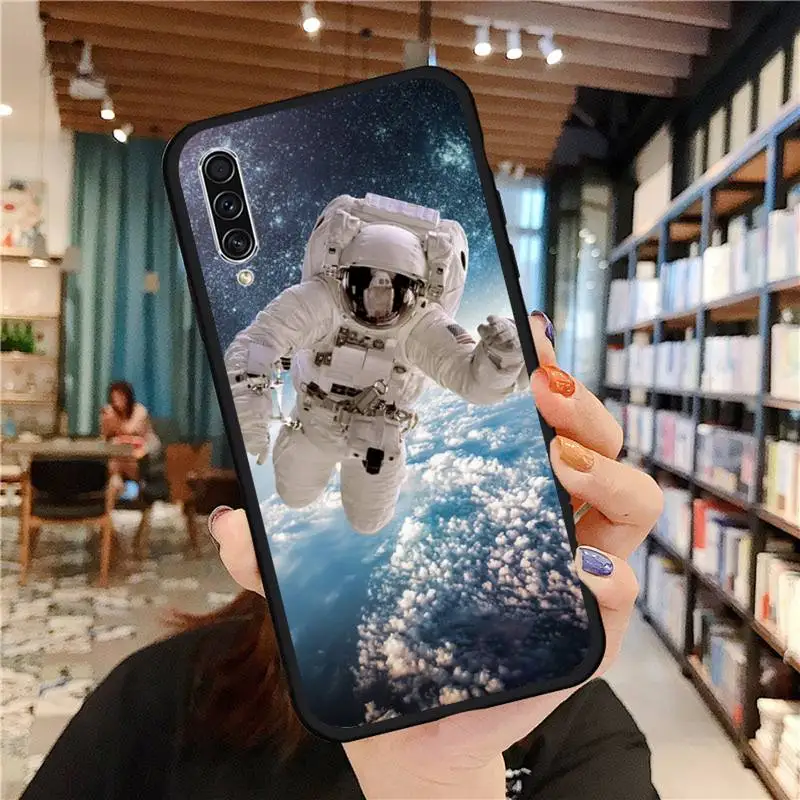 

Space universe American Astronaut Phone Case For Samsung galaxy A S note 10 7 8 9 20 30 31 40 50 51 70 71 21 s ultra plus
