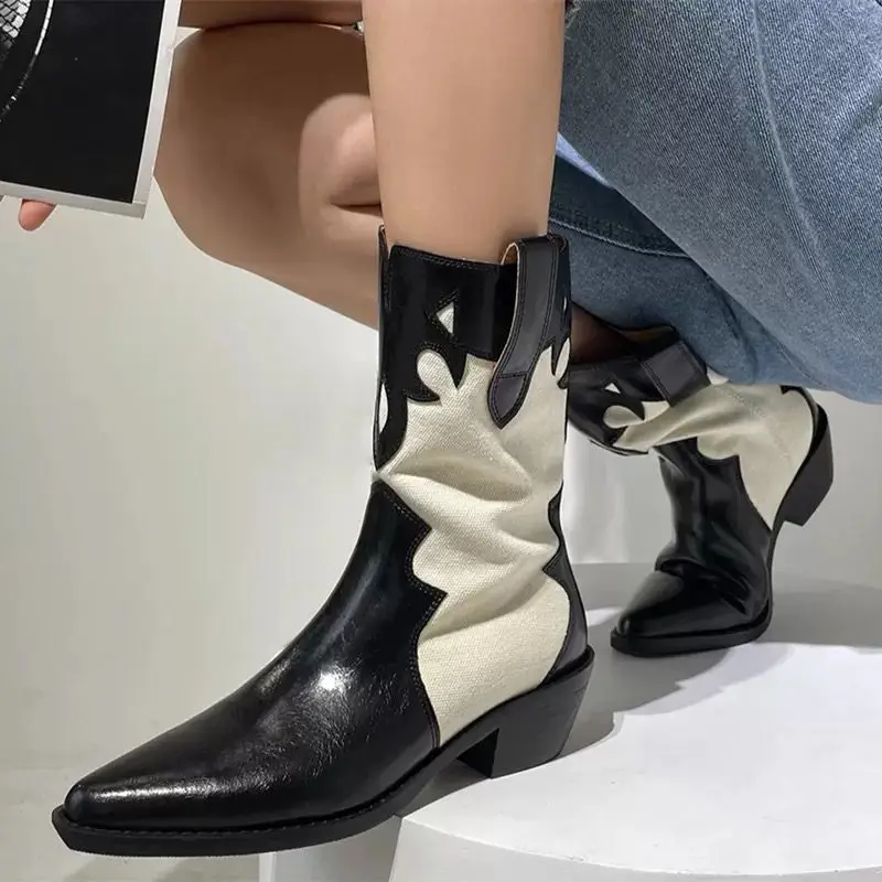 

2021 Autumn/winter New Fashion Temperament Women's Shoes Black Boots