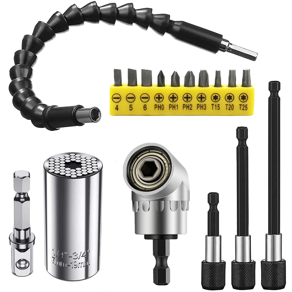 

New Hex Bit 105 Degree Angle Screwdriver Socket Holder Adapter Adjustable Bits Drill Bit Angle Screwdriver Tool Socket