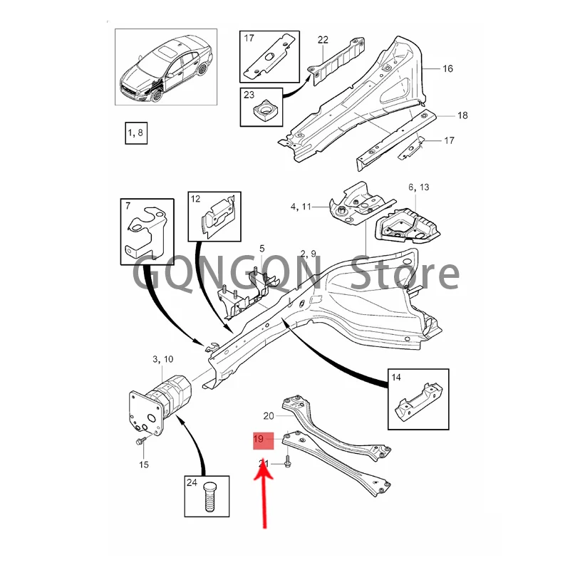 

CAR cross bar 2007-2019vol voxc70 xc60 v70 v60 cross country v60 s80l s80 s60l s60 cross country s60 front bumper fixing bracket