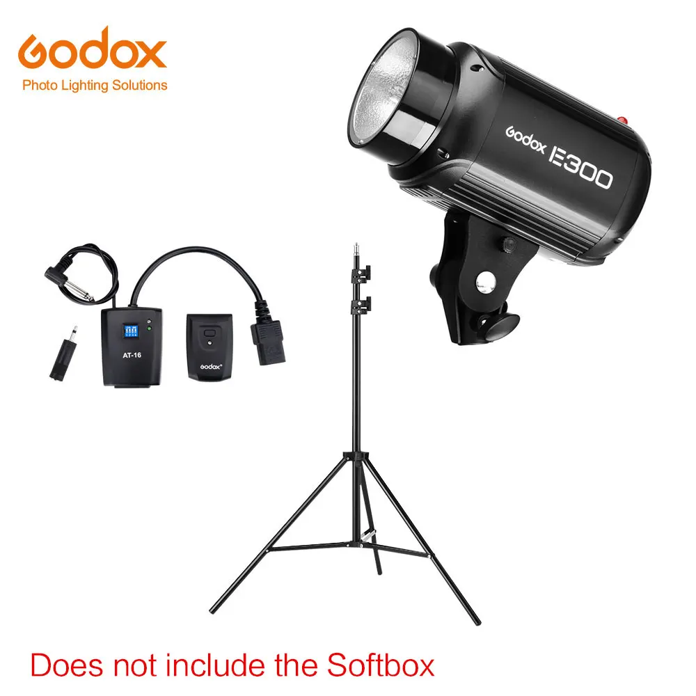 Godox E300 300Ws Фотостудия вспышка стробоскоп свет+ 50x70 см софтбокс+ 180 см осветительная стойка+ AT-16 ТРИГГЕРНАЯ вспышка - Цвет: Kit 5