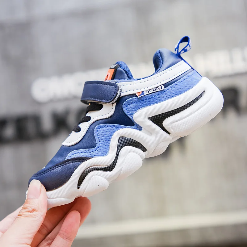 Детская кожаная спортивная обувь для девочек Новинка 2019 года корейские модели