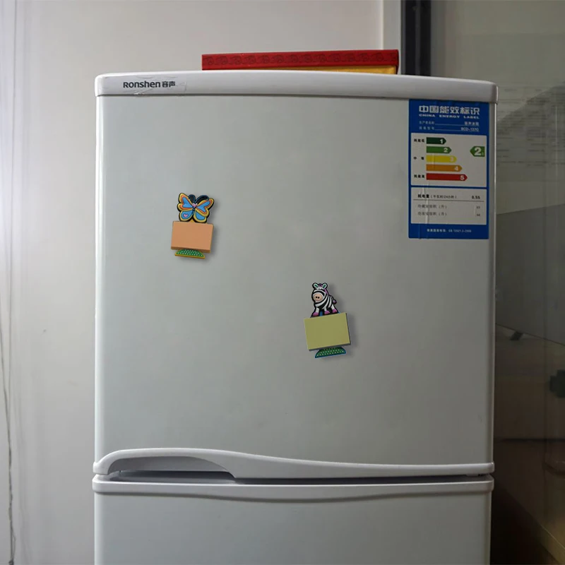 Милые животные примечание бумажные магниты для холодильника стикер сообщений