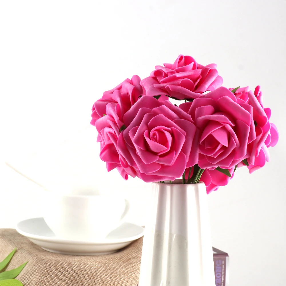 10 головок Шелковый цветочный шар центральный мятный декоративный висячий цветок