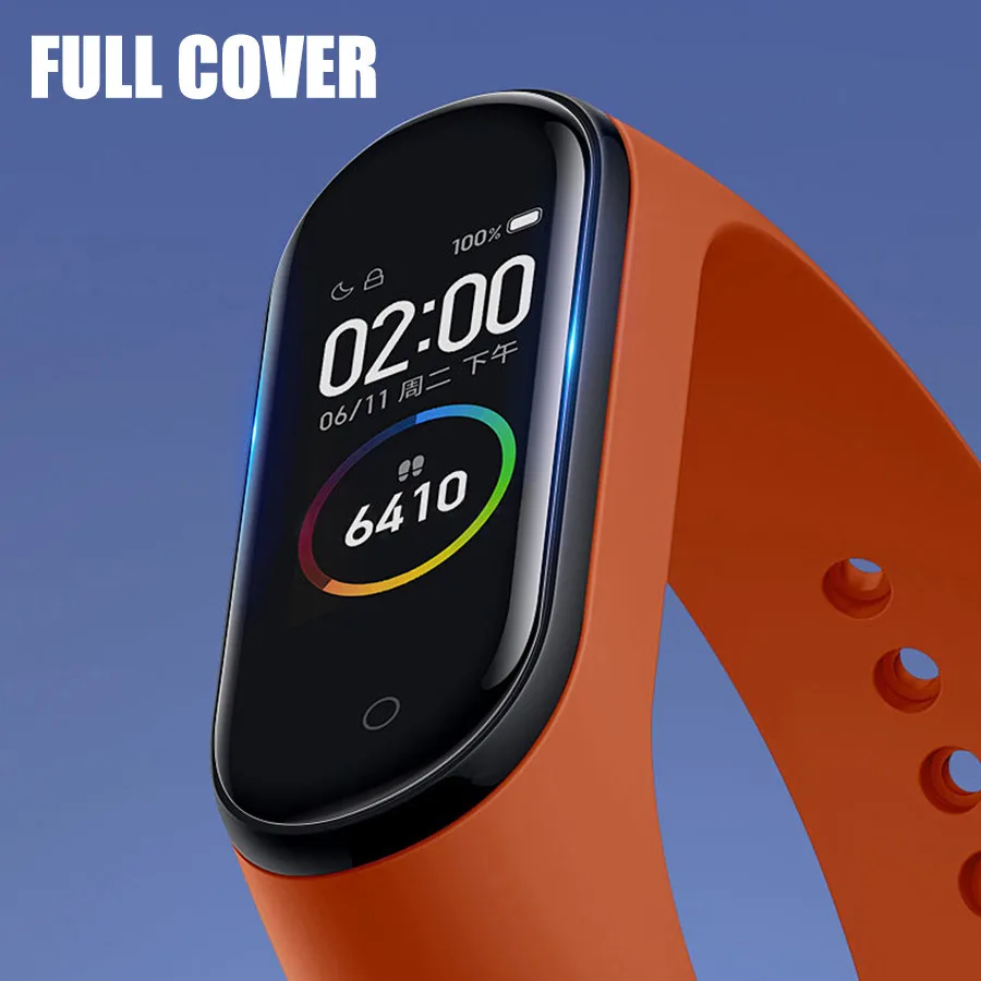 2 шт. полная пленка для Xiaomi Mi Band 4 3 Smart Bracelet Защита экрана Гидрогелевая