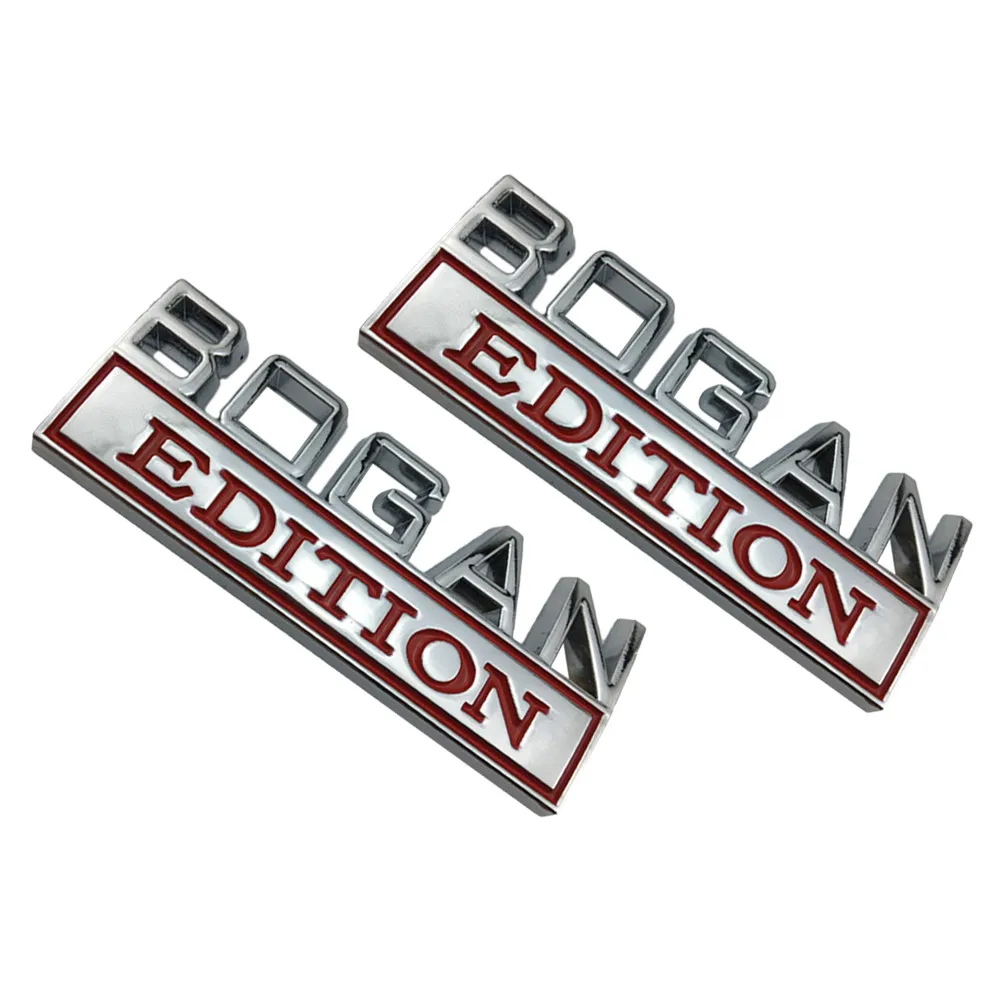 

Metal Car Sticker Parts Rear Box Replacement Silver Red Truck Universal
