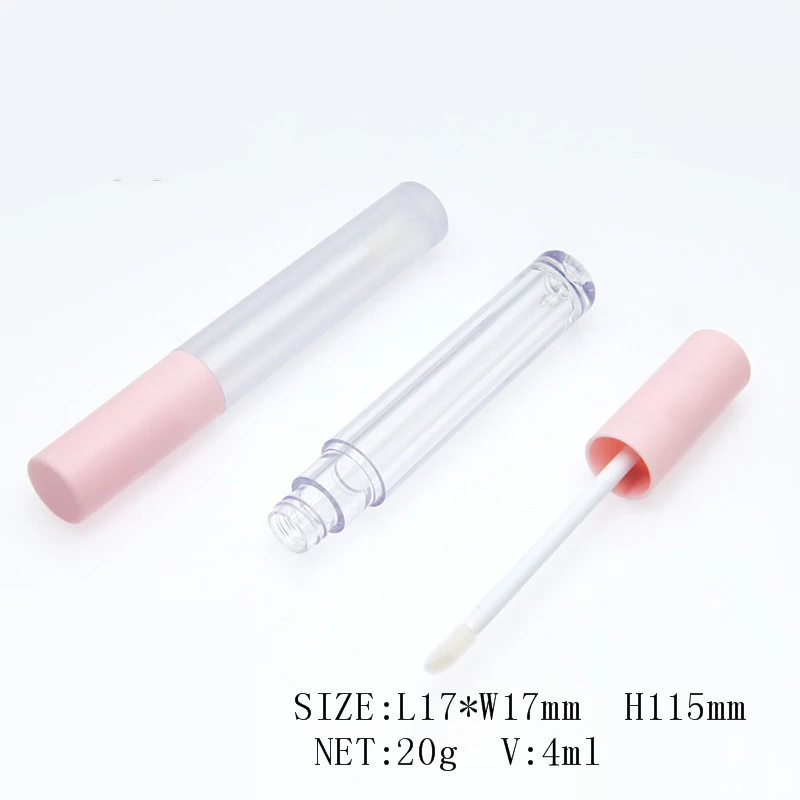 

4 ML Empty Plastic Round Frosted Lip Gloss Tubes DIY Elegant Liquid Lipstick Container Mini Sample Cosmetic Container