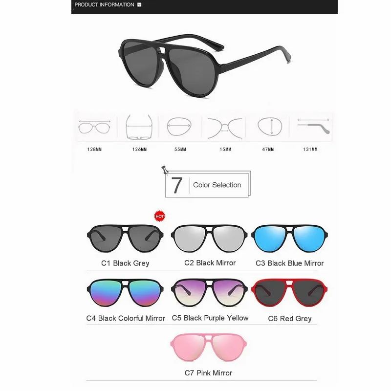 Детские Модные солнцезащитные очки детские Мультяшные очки-авиаторы для