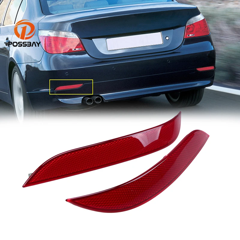 POSSBAY задний бампер отражатель светильник для BMW E60 2003-2007 автомобиля Luces машине