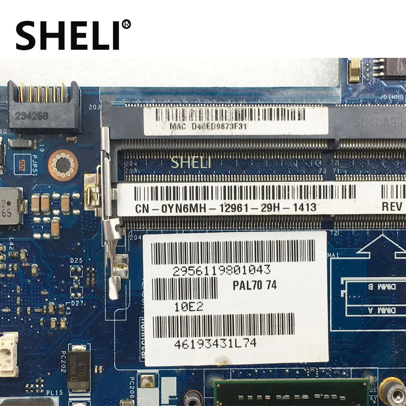 Шели I7-2640M для Dell E6320 материнская плата DDR3 Inspiron Intel LA-6611P CN-0YN6MH 0YN6MH YN6MH