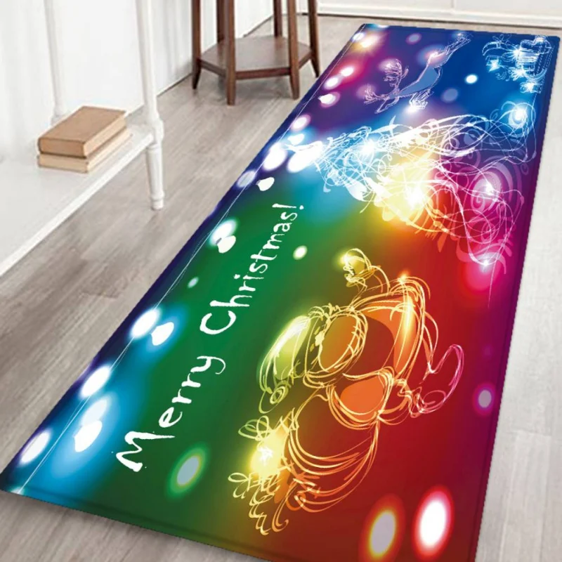 

Kitchen Living Room Bedroom Floor Mat Christmas Anti-Slip Carpet Decor Rug Entrance Doormat Home Hallway Balcony Bathroom Mat