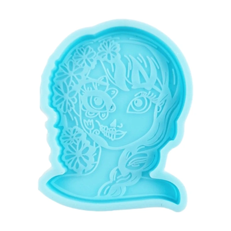 

Girls Mobile Phone Bracket Epoxy Resin Mold DIY Keys Decorations Silicone Mould N84D