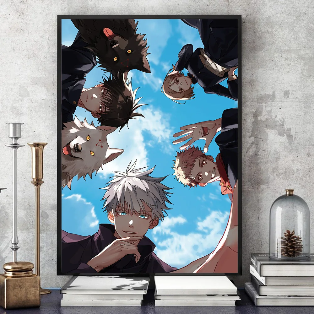

Nobara Kugisaki &Yuji Itadori&Megumi Fushigura Jujutsu Kaisen Canvas Painting Japanese Anime Poster Prints Room Decor Cuadros