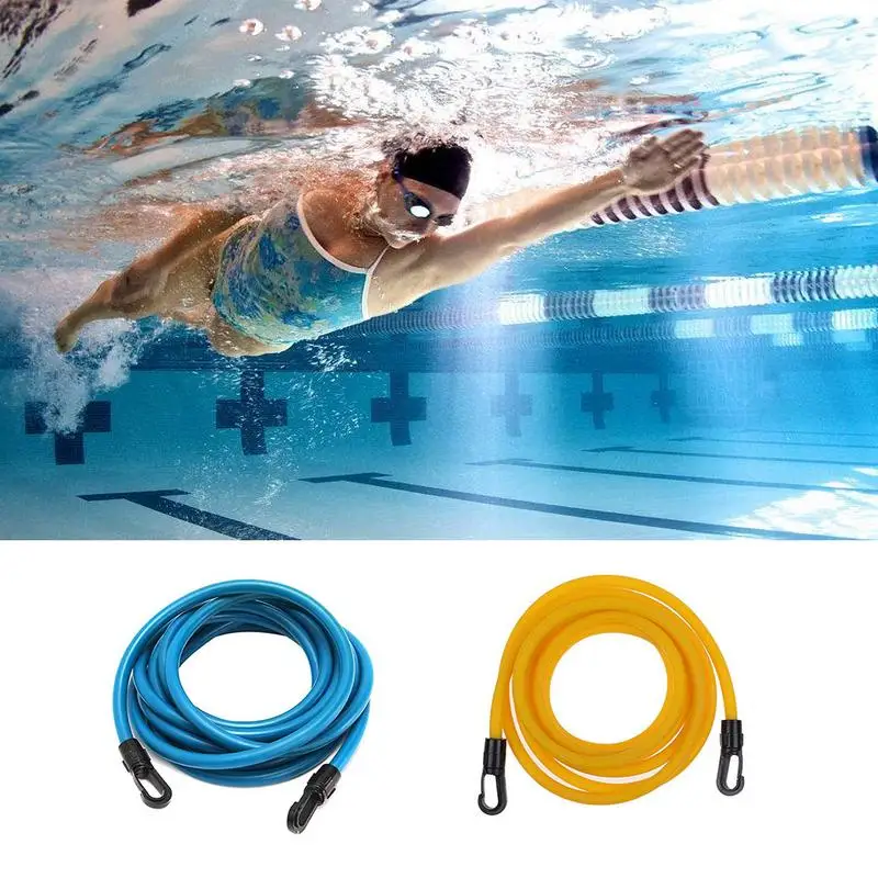 

3m 4m Adult Kids Swimming Bungee Exerciser Leash Training Hip Swim Training Bands Belt Cord Safety Swimming Pool Accessories