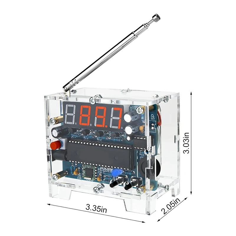 DIY Radio FM Receiver Kit Digital 76MHz-108MHz Adjustable Wireless with Power Cable Easy to Assemble | Электроника