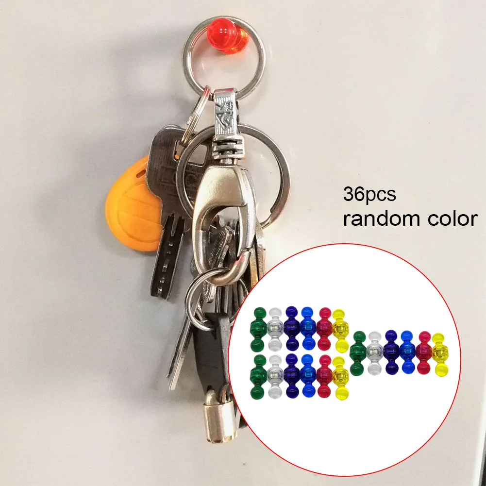 

36pcs/set Map Paper Holder Fridge Transparent Acrylic Gift Classroom Calendars For Whiteboard Home Office Push Pin Magnet