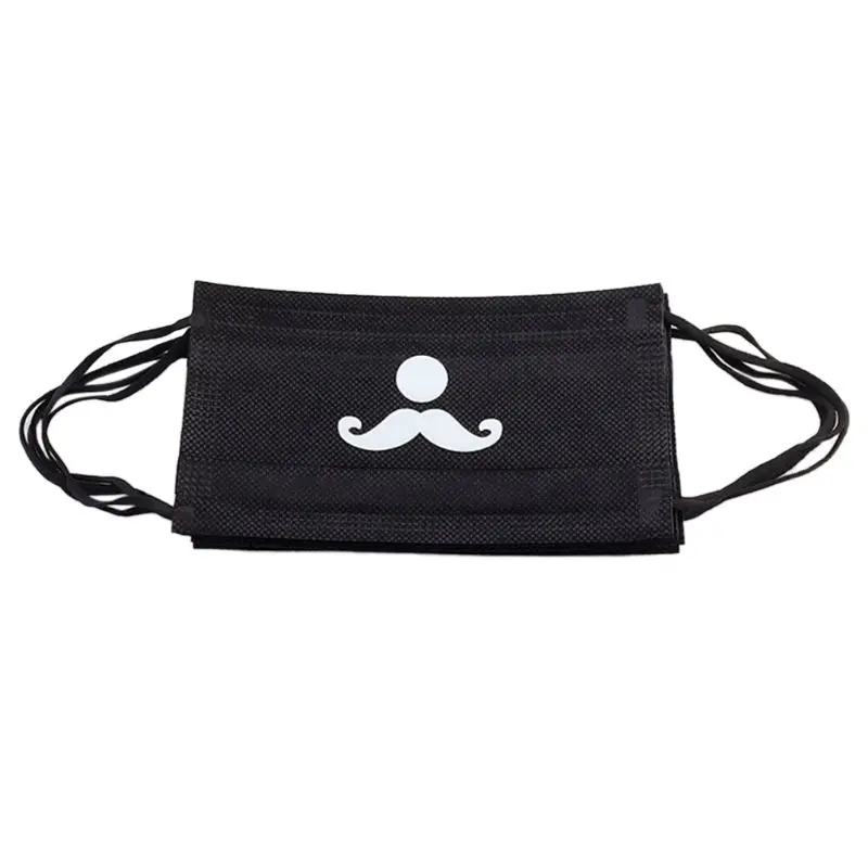 B Одноразовые лицевая маска смешной мультяшный принт 3 Слои нетканый Защитный Мягкий X5XC - Цвет: B