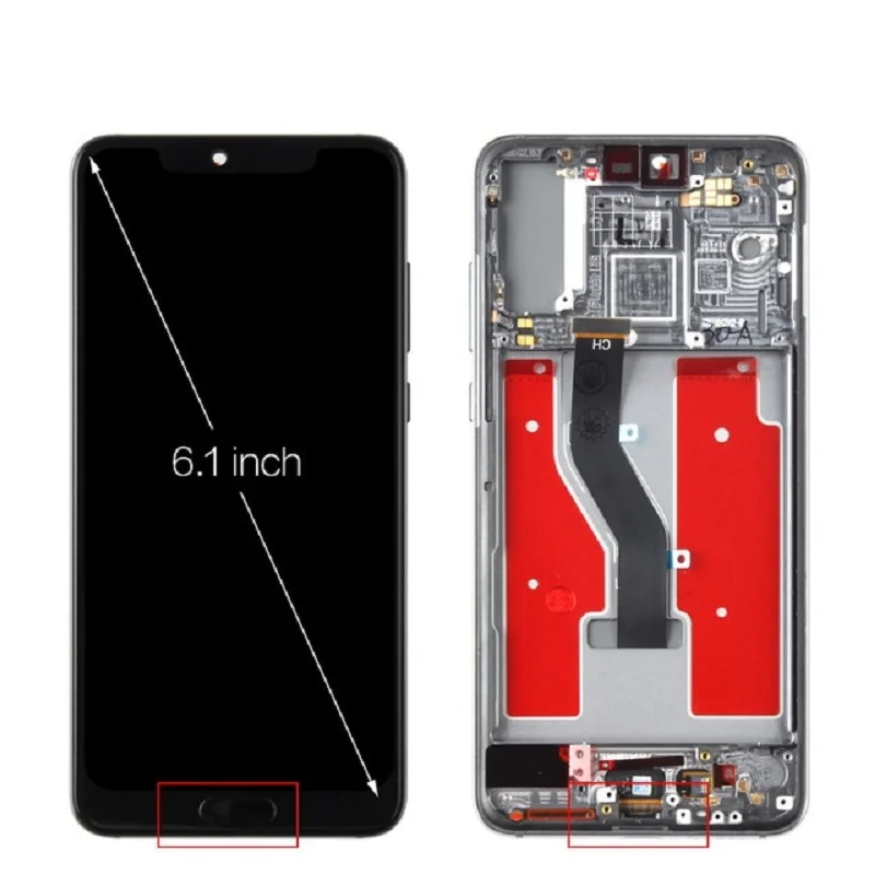 Для Huawei P20 Pro ЖК Сенсорная стеклянная панель для Plus дисплей Рамка экрана