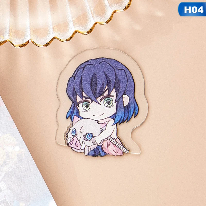 

Anime Demon Slayer: Kimetsu no Yaiba Cute Acrylic Bookmark Comic Figures Book Mark Decorative File Binder School Stationery