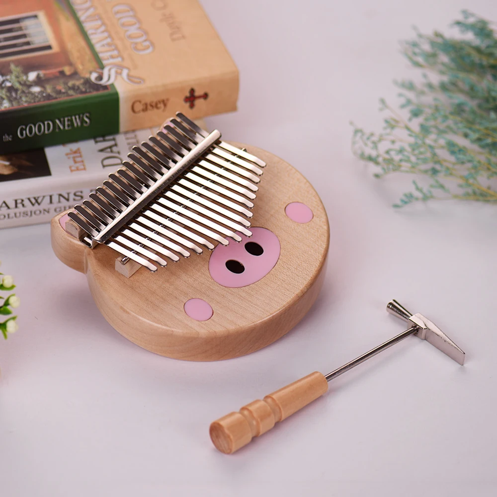 Деревянная калимба с 17 клавишами пальцевое пианино клен сумка для переноски