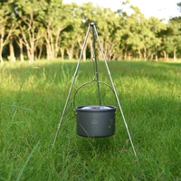 camping tripod outdoor hanging pot picnic fire stand 80cm adjustable aluminum alloy grill campfire portable cookware supplies