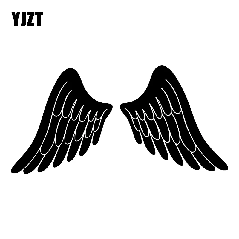 YJZT 18x9 см крылья ангела виниловые наклейки на багажник бампер царапины окклюзия