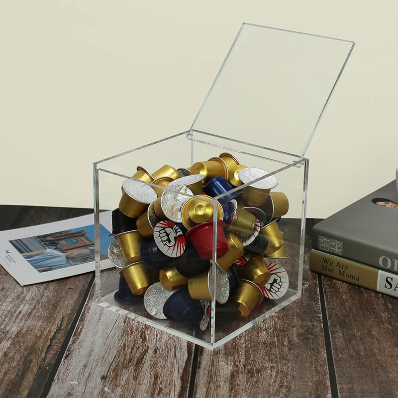 Капсула кофе Пылезащитная рамка коробка плексиглас прозрачный Рабочий стол