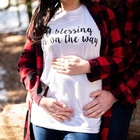 Женская футболка свободного покроя для беременных