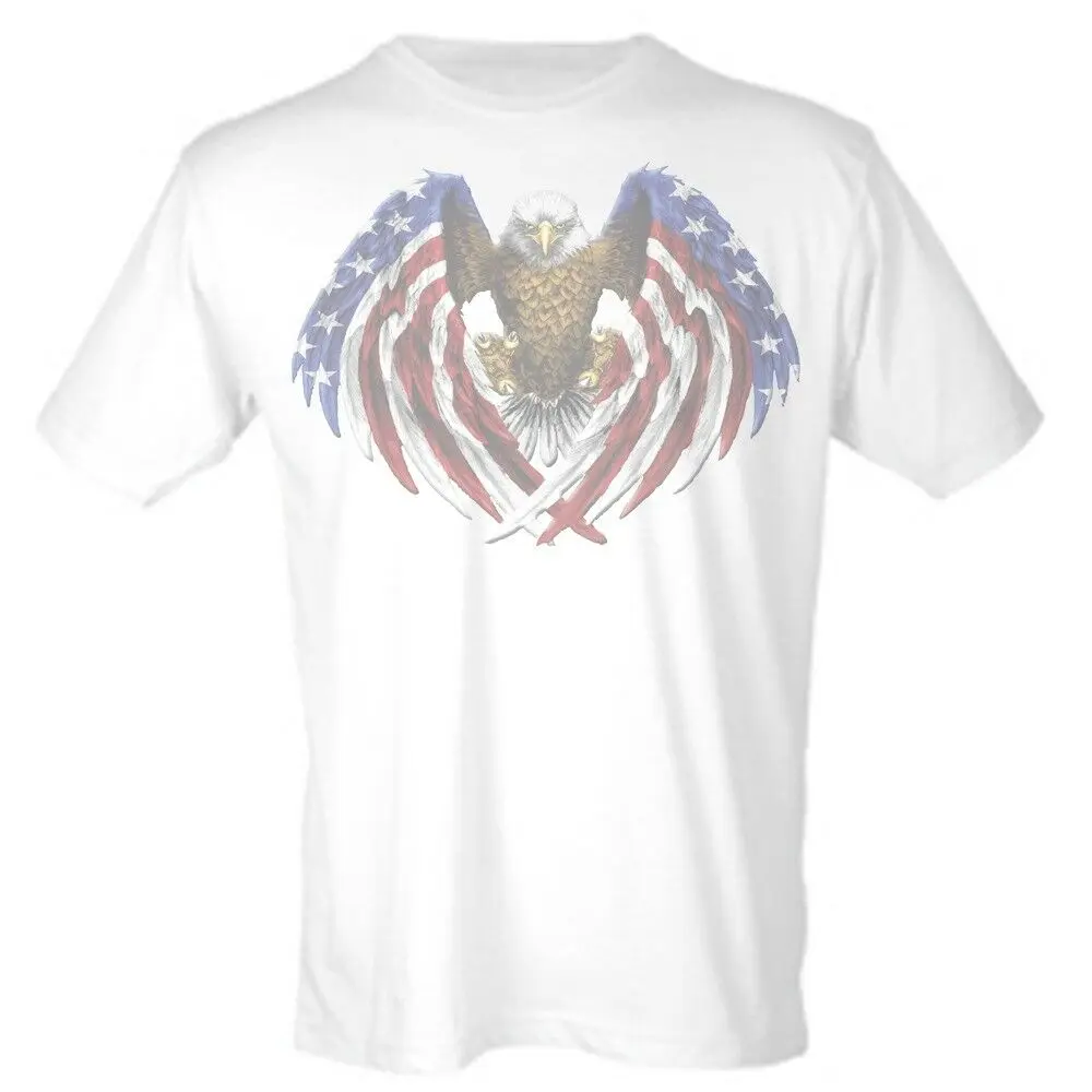 

2021 New Arrival American Flag Eagle Wings United States Men's Tee Shirt Men Tshirt Summer Women Tops Tee