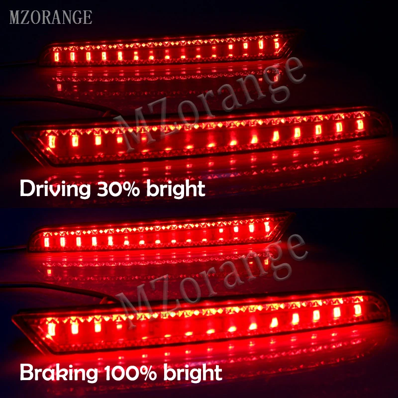 

MZORANGE Rear Bumper Light For Honda Odyssey 2009-2014 Rear Reflector stop Brake Light Fog Lamp Taillights car assembly