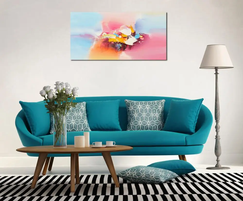 

Hand Painted Abstract Oil Painting on Canvas Black Wall Art for Living Room Decor Grey Abstract Art for Bedroom Wall Decor