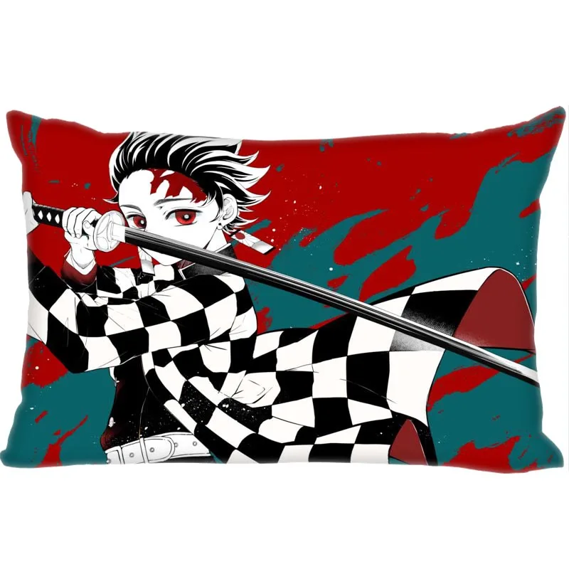 

Custom Kimetsu no Yaiba Rectangle Pillowcase zipper dakimakura Classic Pillow Case size 35*45cm DIY Gift