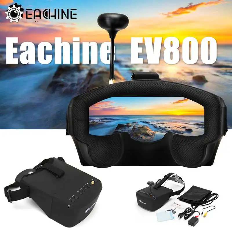 Очки FPV 4 ступени 5 дюймов 800x480 8G 40CH автоматический поиск встроенный аккумулятор