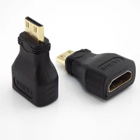 12pcs 5pcs mini hdmi compatible converter male to standard extension cable adapter female to male convertor gold plated 1080p