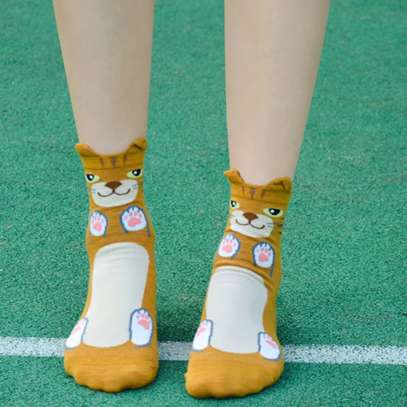 Новинка 2020 женские чудесные милые носки с животными из мультфильмов хлопковые