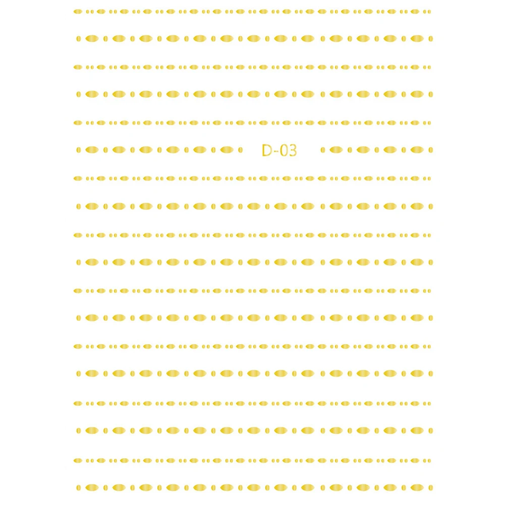 Золотая 3D наклейка для ногтей 1 шт. изогнутая полоса линия s клейкая полоска