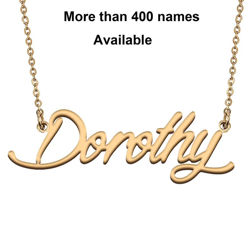 

Cursive Initial Letters Name Necklace for Dorothy Birthday Party Christmas New Year Graduation Wedding Valentine Day Gift